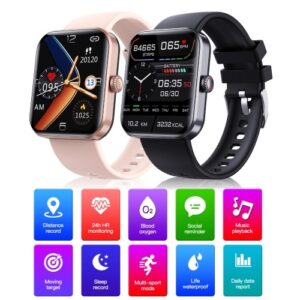 F57L 1.9 inch Touchscreen Intelligent Watch BT5.1 Sports Watch Fitness Tracker IP67 Waterproof Compatible with Android iOS