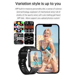 FW10 1.96'' Smartwatch BT5.0 Intelligent Watch IP67-waterproof Fitness Tracker Compatible for Android iOS