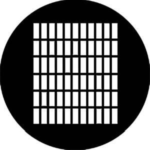 Factory Window - Stock Gobo for Gobo Light Projectors - Choose your size!