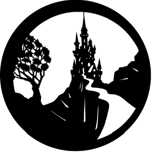 Fairy Castle - Stock Gobo for Gobo Light Projectors - Choose your size!
