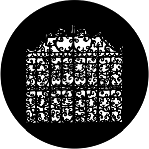 Filigree Gate - Stock Gobo for Gobo Light Projectors - Choose your size!