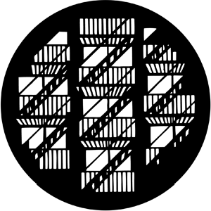 Fire Escapes - Stock Gobo for Gobo Light Projectors - Choose your size!