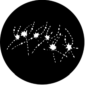 Fireworks 4B - Stock Gobo for Gobo Light Projectors - Choose your size!