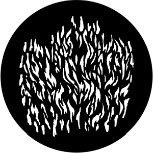 Flames 4 - Stock Gobo for Gobo Light Projectors - Choose your size!