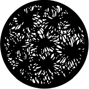 Floral 2 - Stock Gobo for Gobo Light Projectors - Choose your size!