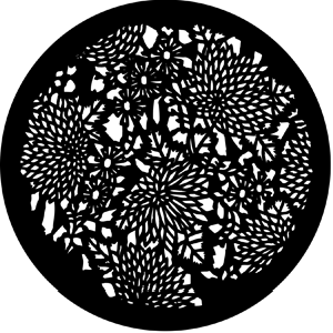 Floral 4 - Stock Gobo for Gobo Light Projectors - Choose your size!