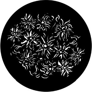 Floral 6 - Stock Gobo for Gobo Light Projectors - Choose your size!