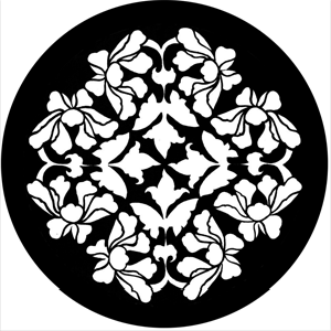 Flower Grill - Stock Gobo for Gobo Light Projectors - Choose your size!