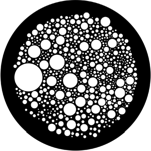 Foam - Stock Gobo for Gobo Light Projectors - Choose your size!