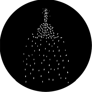 Fountain B - Stock Gobo for Gobo Light Projectors - Choose your size!