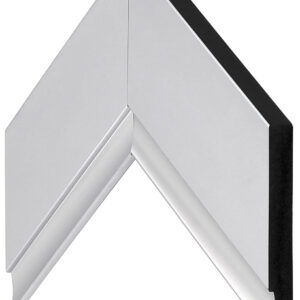 Frame My TV Samsung The Frame (2021-2022) 75" Deco Frame In Contemporary Silver