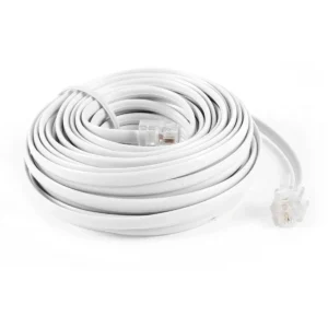 Free Shipping 30ft RJ11 6P2C Modular Telephone Phone Cables Wire White