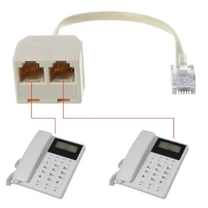 Free Shipping Splitter RJ11 6P4C 1 Male to 2 Female Adapter RJ11 to RJ11 Separator