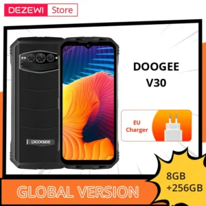 Global Verison DOOGEE V30 5G Dual Speakers Smartphone Dimensity 900 66W Fast Charge 10800mAh Battery 120Hz Display 108MP Camera