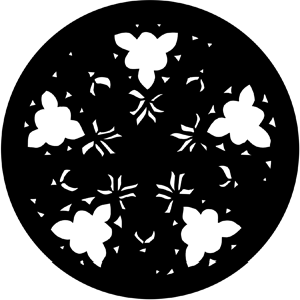 Gothic Rose (Blue) - Stock Gobo for Gobo Light Projectors - Choose your size!