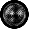 Grid Sphere - Stock Gobo for Gobo Light Projectors - Choose your size!