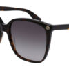 Gucci Rectangular Havana Sunglasses, Grey Gradient Lenses, 57mm