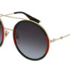 Gucci Round Gold With Red GG0061S Gradient Sunglasses, 56mm