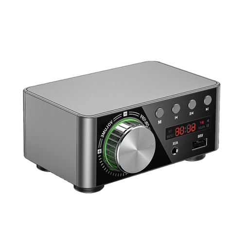 HIFI BT5.0 Digital Amplifier Mini Stereo Audio Amp 100W Dual Channel Sound Power Audio Receiver Stereo AMP USB AUX for Home Theater USB TF Card Player Sliver HIFI BT5.0 Digital Amplifier Mini Stereo Audio Amp 100W Dual Channel Sound Power Audio Receiver Stereo AMP USB AUX for Home Theater USB TF Card Player Sliver