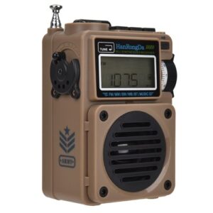 HRD-700 AM FM Radio Music Player Portable FM/SW/MW/WB Full-Band Digital Radio Rechargeable BT Speaker Punk Retro Art Birthday Gift Retractable Metal Antenna With TF Card Slot