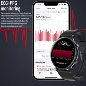 HW36 1.28 Inches Smartwatch IP67 Waterproof Sports Watch BT5.0 Intelligent Watch Fitness Tracker Multifunctional Watch Compatible with Android5.0/ iOS9.0