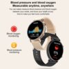 HW36 1.28 Inches Smartwatch IP67 Waterproof Sports Watch BT5.0 Intelligent Watch Fitness Tracker Multifunctional Watch Compatible with Android5.0/ iOS9.0
