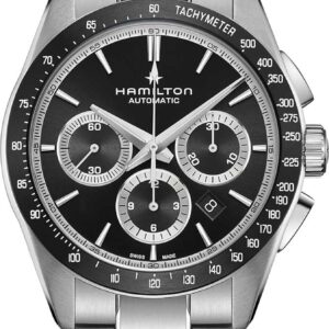 Hamilton Jazzmaster Performer Auto Chronograph Black Dial SS Watch, 42mm