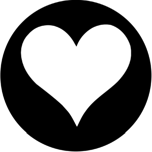 Heart - Stock Gobo for Gobo Light Projectors - Choose your size!