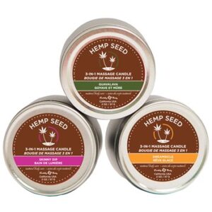 Hemp Seed Mini Massage Candle Trio