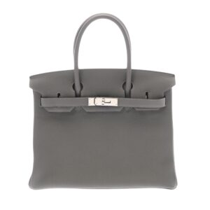 Hermès Birkin 30 Grey Leather Handbag (Pre-Owned)