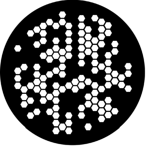 Honeycomb - Stock Gobo for Gobo Light Projectors - Choose your size!