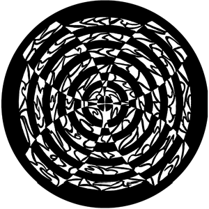 Hypnotic Fan - Stock Gobo for Gobo Light Projectors - Choose your size!