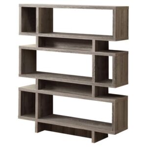 I 3251 55"H Modern Style Bookcase in Dark Taupe
