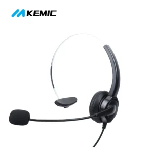 IAKEMIC Call Center Headset Wireless Over-the-Head Noise Canceling Headphones with USB for Truck Car Drivers Office Phones