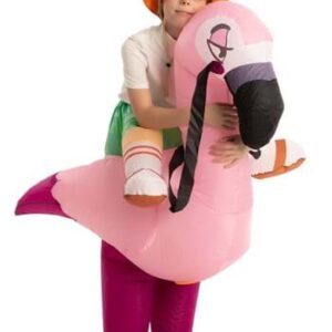 Inflatable Kids Flamingo Ride-On Costume