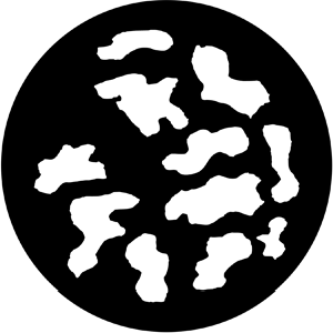 Irregular Breakup - Stock Gobo for Gobo Light Projectors - Choose your size!