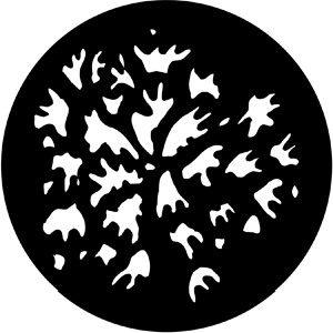 Irregular Leaves - Stock Gobo for Gobo Light Projectors - Choose your size!