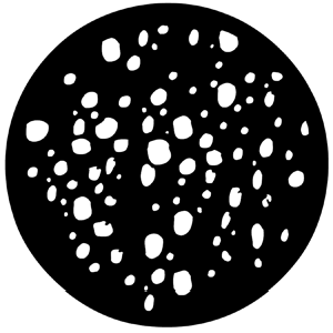 Irregular Spots - Stock Gobo for Gobo Light Projectors - Choose your size!