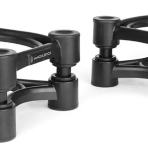IsoAcoustics Black ISO-130 Series Isolation Stands With Tilt Adjustment (Pair)