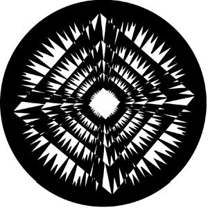 Jagged Squares - Stock Gobo for Gobo Light Projectors - Choose your size!