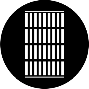 Jail Bars - Stock Gobo for Gobo Light Projectors - Choose your size!