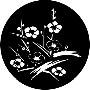 Japanese Flowers - Stock Gobo for Gobo Light Projectors - Choose your size!