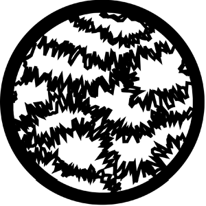 Jaws 2 - Stock Gobo for Gobo Light Projectors - Choose your size!
