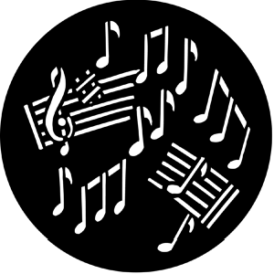 Jazz - Stock Gobo for Gobo Light Projectors - Choose your size!