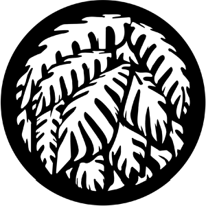 Jungle Palms - Stock Gobo for Gobo Light Projectors - Choose your size!