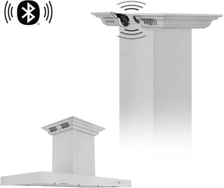 KE2iCRN-BT-30 30" Chimney Style Island Mount Range Hood with 400 CFM 4 Speed Push Button Control 3 Minute Auto Timer with Delayed Shut Off 4 LED KE2iCRN-BT-30 30" Chimney Style Island Mount Range Hood with 400 CFM 4 Speed Push Button Control 3 Minute Auto Timer with Delayed Shut Off 4 LED
