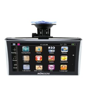 KKMOON 7inch HD Touch Screen Portable GPS Navigator 128MB RAM 4GB ROM FM MP3 Video Play Car Entertainment System with Back Support +Free Map