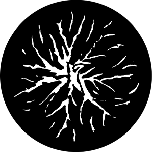 Kinetic Burst - Stock Gobo for Gobo Light Projectors - Choose your size!