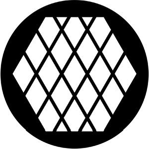 Large Diamonds - Stock Gobo for Gobo Light Projectors - Choose your size!