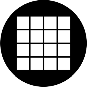Large Squares - Stock Gobo for Gobo Light Projectors - Choose your size!